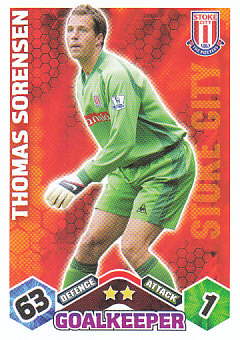 Thomas Sorensen Stoke City 2009/10 Topps Match Attax #254